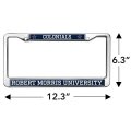 Robert Morris University Mascot License Plate Frame Full Size Standard Metal For North American Plates 12 3 In X 6 Uv And Water