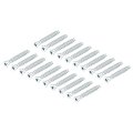 20pcs M7x50mm Hex Socket Countersunk Head Self Tapping Connecting Screws Carbon Steel Furniture Confirmat Screw Silver 