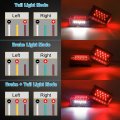 Partsam 6 Rectangular Led Combination Tail Lights Kit Red 12v Submersible Sealed Boat Trailer Stop Turn License Plate Brake