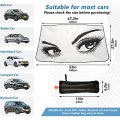 Oarencol Beautiful Women Eye Eyelashes Windshield Sun Shade Umbrella Makeup Full Lashes Foldable Car Front Window Sunshade