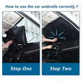 Oarencol Beautiful Women Eye Eyelashes Windshield Sun Shade Umbrella Makeup Full Lashes Foldable Car Front Window Sunshade