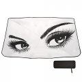 Oarencol Beautiful Women Eye Eyelashes Windshield Sun Shade Umbrella Makeup Full Lashes Foldable Car Front Window Sunshade