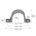 Qwork Pvc Pipe Strap 20 Pack 3 4 Inch Conduit Clamp 2-hole Clamps For Securing Pipes Conduits Cables