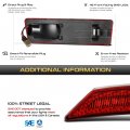 Vipmotoz Full Led Strip Rear Side Marker Lights Fender Parking Lamps Compatible With 2010-2013 Ford Transit Connect Red Housing