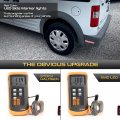 Vipmotoz Full Led Strip Rear Side Marker Lights Fender Parking Lamps Compatible With 2010-2013 Ford Transit Connect Red Housing