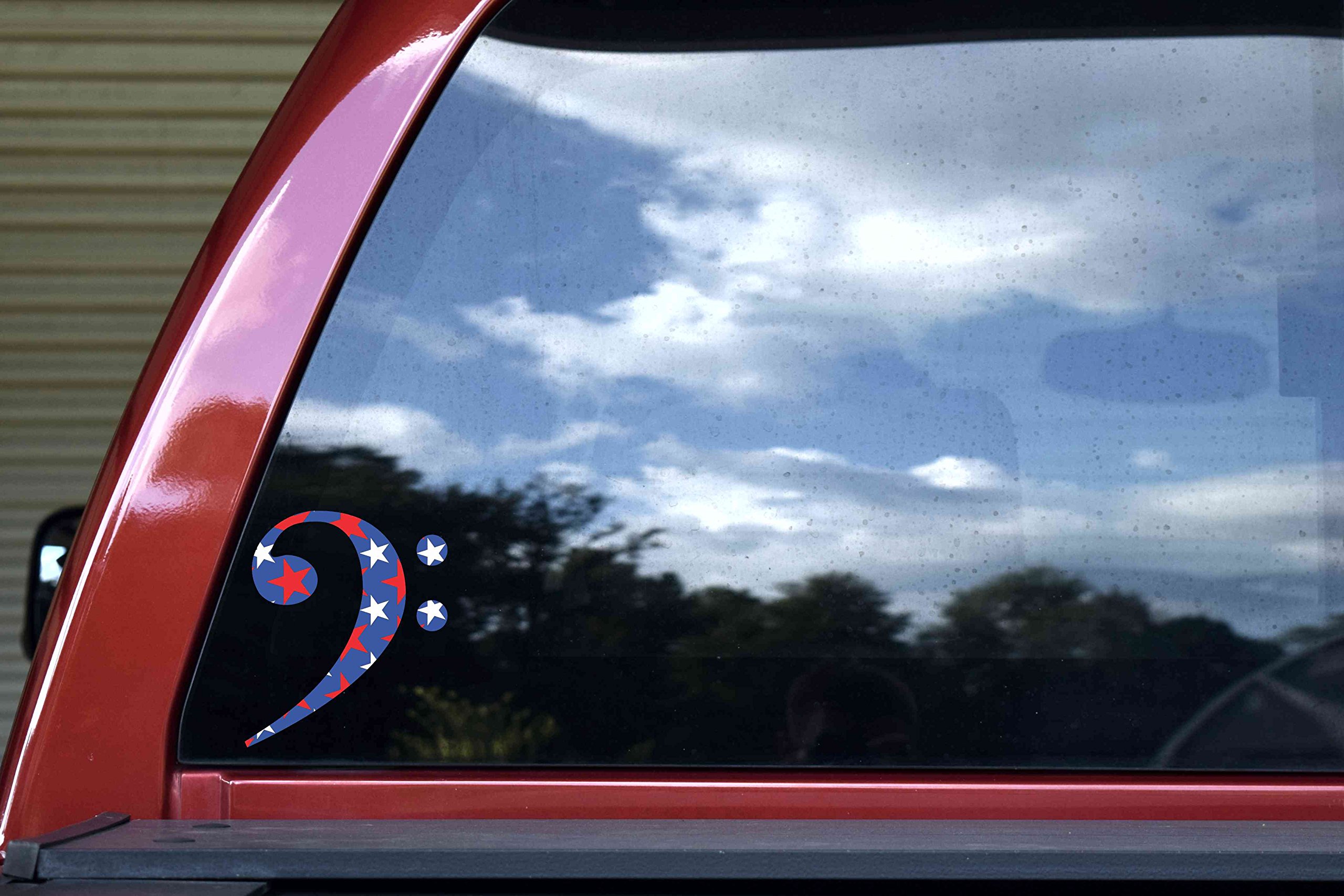4 5in X Patriotic Bass Clef Sticker By Stickertalk