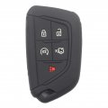 2 Pack Silicone 5 Button Smart Key Fob Cover For Cadillac Ct4 Ct5 2020 2021 2022 2023 Rubber Remote Case Protector With