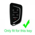 2 Pack Silicone 5 Button Smart Key Fob Cover For Cadillac Ct4 Ct5 2020 2021 2022 2023 Rubber Remote Case Protector With