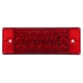 5 Pack 6 In 20 Led Rectangle Truck Trailer Side Marker Lights Red Lens Waterproof Clearance Identification For Heavy Duty