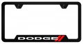 Au-tomotive Gold Inc Officially Licensed Uv Print Logo On Black Polycarbonate Notched License Plate Frame For Dodge Stripe
