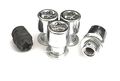 4 12x1 25 Mag Wheel Locks W 1 Puzzle Key Anti Theft Security Lug Nuts 