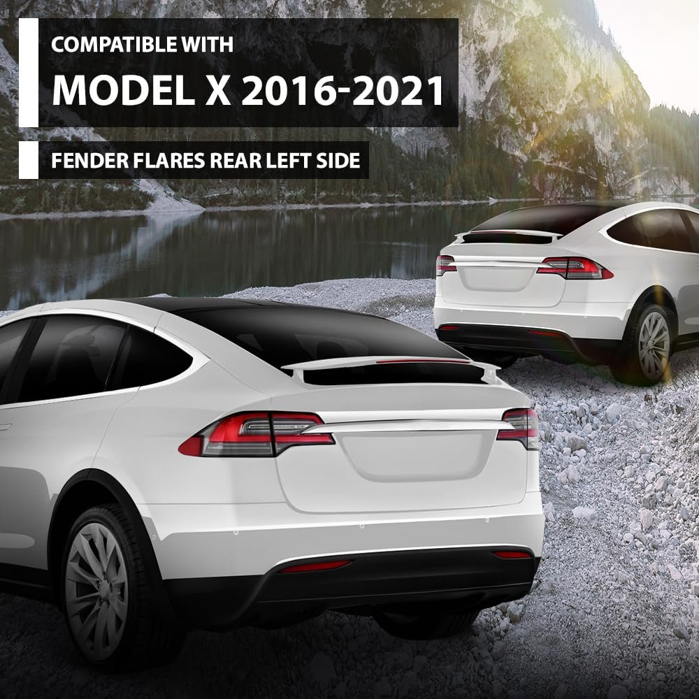 Fender Wheel Flare Molding Trim Arch Left Rear For Tesla Model X 2016 2021 Black 1032529000e Jyh8583mbkl00g 1035290 00 G