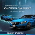 Front Headlight Lens Shell Cover Left Driver Side 1 Pc For Benz C-class W205 2015 2016 2017 A2059067303 Headlamp Clear