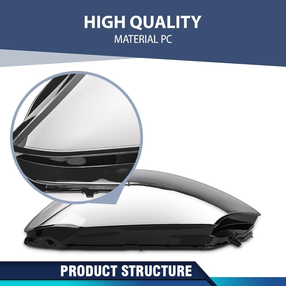 Front Headlight Lens Shell Cover Left Driver Side 1 Pc For Benz C-class W205 2015 2016 2017 A2059067303 Headlamp Clear