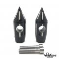 Httmt- Mt030-013-25-bk- Black Motorcycle Spike Handlebar Risers Inch 1 25mm Diameter 5 Tall