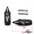 Httmt- Mt030-013-25-bk- Black Motorcycle Spike Handlebar Risers Inch 1 25mm Diameter 5 Tall