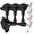 Aintier Ignition Coil Coils Iridium Spark Plugs Uf655 For Mazda 2011 2012 2013 2014 2 L4 1 5l