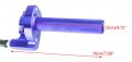Blue Aluminum Alloy Twist Throttle Grip With Cable Compatible For Kawasaki Kx125 Kx250 Klx110 Dirt Bike