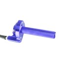 Blue Aluminum Alloy Twist Throttle Grip With Cable Compatible For Kawasaki Kx125 Kx250 Klx110 Dirt Bike