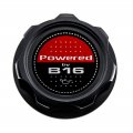 Vms Racing Black Oil Cap With Powered By B16 Emblem In Cnc Machined Billet Aluminum Compatible Honda Integra Series Engines
