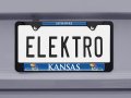 Kansas Jayhawks Black License Plate Frame