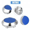 Acropix 70mm Dia 6 Clips Wheel Tyre Center Hub Caps Covers For Vehicle Silver Tone Gloss Blue Pack Of 4