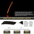 Vipmotoz Full Led Strip Front Side Marker Lights Fender Parking Lamps Compatible With 2019-2023 Cadillac Xt4 Chrome Housing