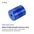 Uxcell 5pcs 5mm To 12mm Aluminum Alloy Shaft Coupling L30xd25 Flexible Coupler With Screws For Encoders And Motors Blue