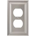 Amerelle 94dn Continental Cast Metal Wall Plate With 1 Duplex Outlet Satin Nickel 