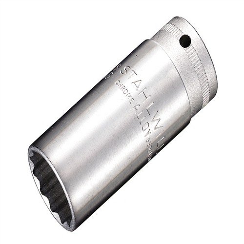 Extra Deep Bi Hex Socket No 46 17mm 3 8 In Drive 12 Point Chrome Plated High Performance Steel 65mm Length Stw4617