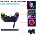 Handlebar Switch 7 8 22mm Universal 5 In 1 Motorcycle Controls Set Handlebar Headlight Hazard Brake Fog Light Horn On Off For