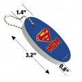 Graphics More Superman Super Mom Shield Logo Floating Keychain Oval Foam Fishing Boat Buoy Key Float