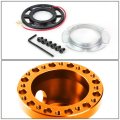 Steering Wheel 6-hole Hub Adaptor Kit Compatible With 200zx 240sx 300zx Sentra Maxima Aluminum Orange