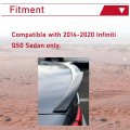 Hecasa Rear Trunk Spoiler Compatible With 2014-2020 Infiniti Q50 M4 Style Tail Wing Carbon Fiber Painted Abs Plastic
