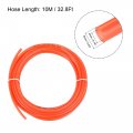Uxcell Pneumatic 6mm Od Polyurethane Pu Air Hose Tubing Kit 10 Meters Orange With 14 Pcs Push To Connect Fittings