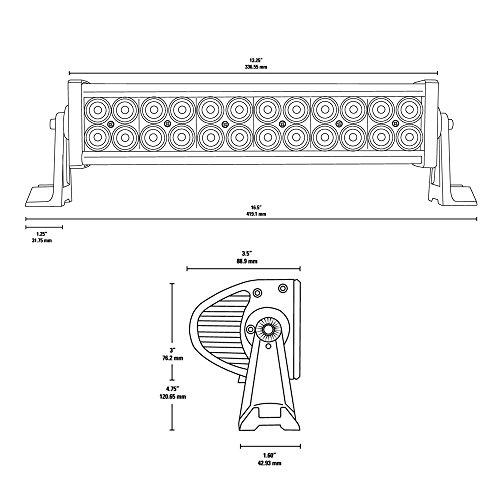 Blazer C3068k Led 13-inch Off-road Light Bar With Flood Spot Combination Beam Pattern