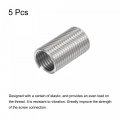 Uxcell Wire Thread Inserts 5 8-11 Unc 3 0d 304 Stainless Steel Helical Type Coiled Screw Repair Threaded Sleeve Sheath 5pcs