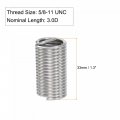 Uxcell Wire Thread Inserts 5 8-11 Unc 3 0d 304 Stainless Steel Helical Type Coiled Screw Repair Threaded Sleeve Sheath 5pcs