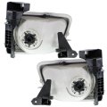 1 Pair Of Driver And Passenger Side Replacement For Toyota Tacoma 2001-2004 Chrome Housing Reflector Halogen 81150-04110