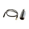 Cigarette Lighter Socket Metal Female Lead Wire Terminal 1 944 In Tube Length Black Alx-pau-mm-56458-cl360a50 Standard Style 