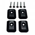 4 Pack Rv Camper Trailer Aluminum Extrusion Black Flat End Cap For Vinyl Trim Molding 3 With Screws Black