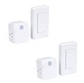 Westek Indoor Wireless Light Switch 2 Pack No Wiring Required Up To 100ft Disnce A The Easy Way Add A Switched Outlet Ideal For 