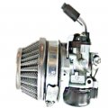 Qiankun 49cc 66cc 70cc 80cc 2 Stroke Engine Motorized Bicycle Bike Carb Racin Carburetor Silver 