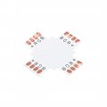 5pcs Cross Shaped 4-pin Solderless Clip-on Coupler Connector For 5050 10mm Rgb Led Strip 