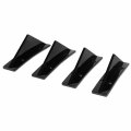 Auto Dynasty 4pcs Shark Fin Style Rear Bumper Splitter Diffusers Compatible With Chevrolet Camaro 2010-2022 Glossy Black 