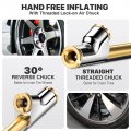 2 Pack 12 In Extended Reach Dual Head Air Chuck 1 4 Fnpt Straight Foot Lock On Tire Inflate For Truck Rv Semi Dually Tires With