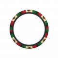 Funcoolcy Retro Mexico Flag Steering Wheel Covers Soft Protector For Women Men Universal 15 Inch Auto Car One Size