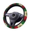 Funcoolcy Retro Mexico Flag Steering Wheel Covers Soft Protector For Women Men Universal 15 Inch Auto Car One Size