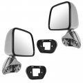 Manual Side View Mirrors Chrome Pair Set For 87-88 Toyota Pickup Truck 4runner 