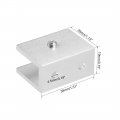 Uxcell Glass Shelf Bracket Aluminum Alloy Clamp Clip Holder Rectangle For 10-12mm Thickness 4pcs